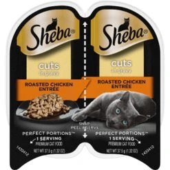 Sheba Perfect Portions Grain-Free Roasted Chicken Cuts In Gravy Entree Adult Wet Cat Food Trays