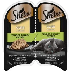 Sheba Perfect Portions Grain-Free Tender Turkey Cuts In Gravy Entree Adult Wet Cat Food Trays