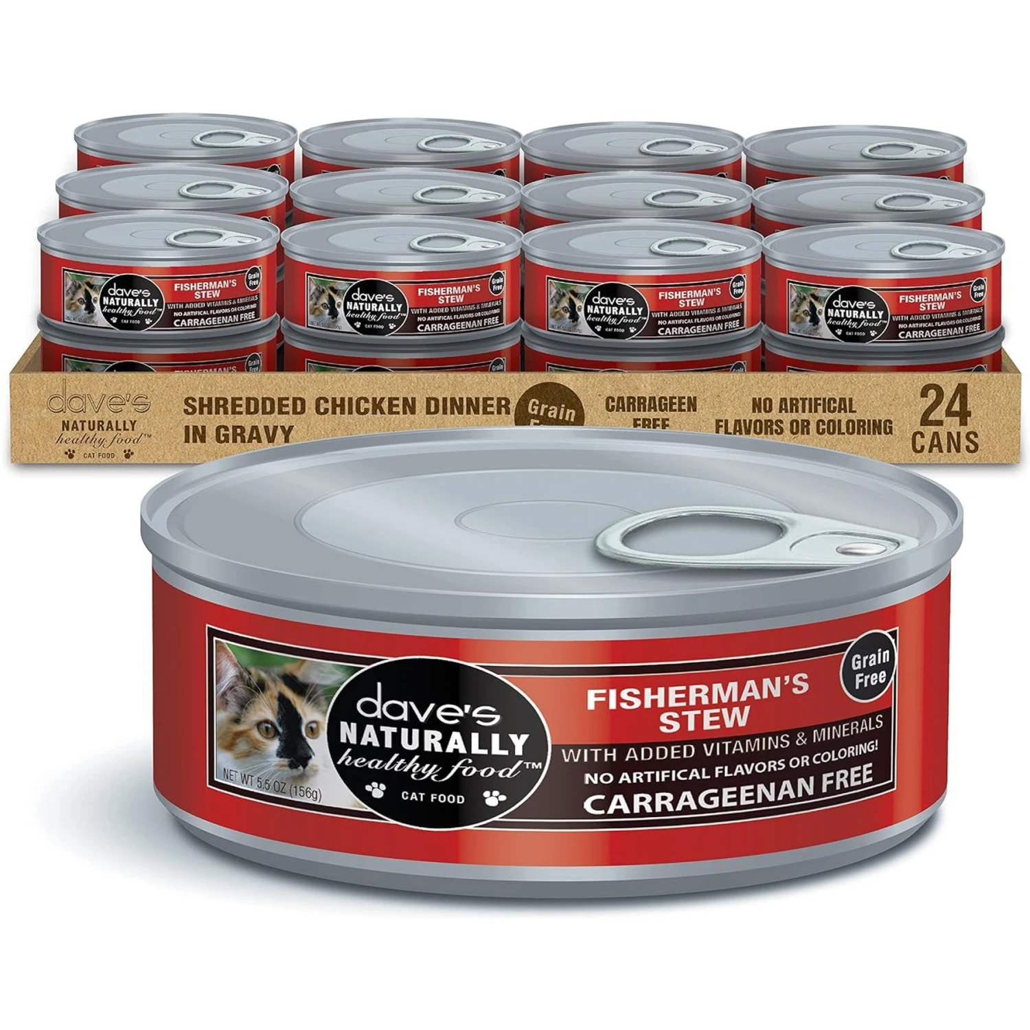Dave's Pet Food Naturally Healthy Grain-Free Fisherman's Stew Canned Cat Food 1 Dave's Pet Food Naturally Healthy Grain-Free Fisherman's Stew Canned Cat Food