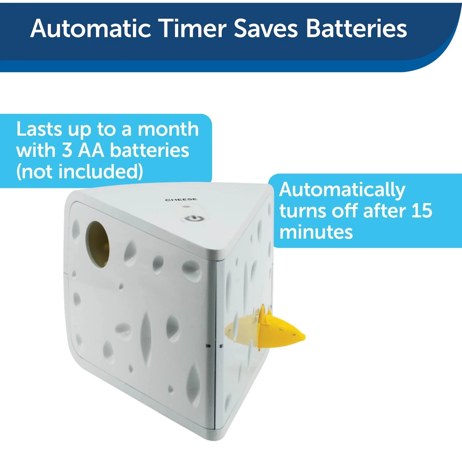 PetSafe Cheese Motion Cat Toy 8 PetSafe Cheese Motion Cat Toy - Image 8