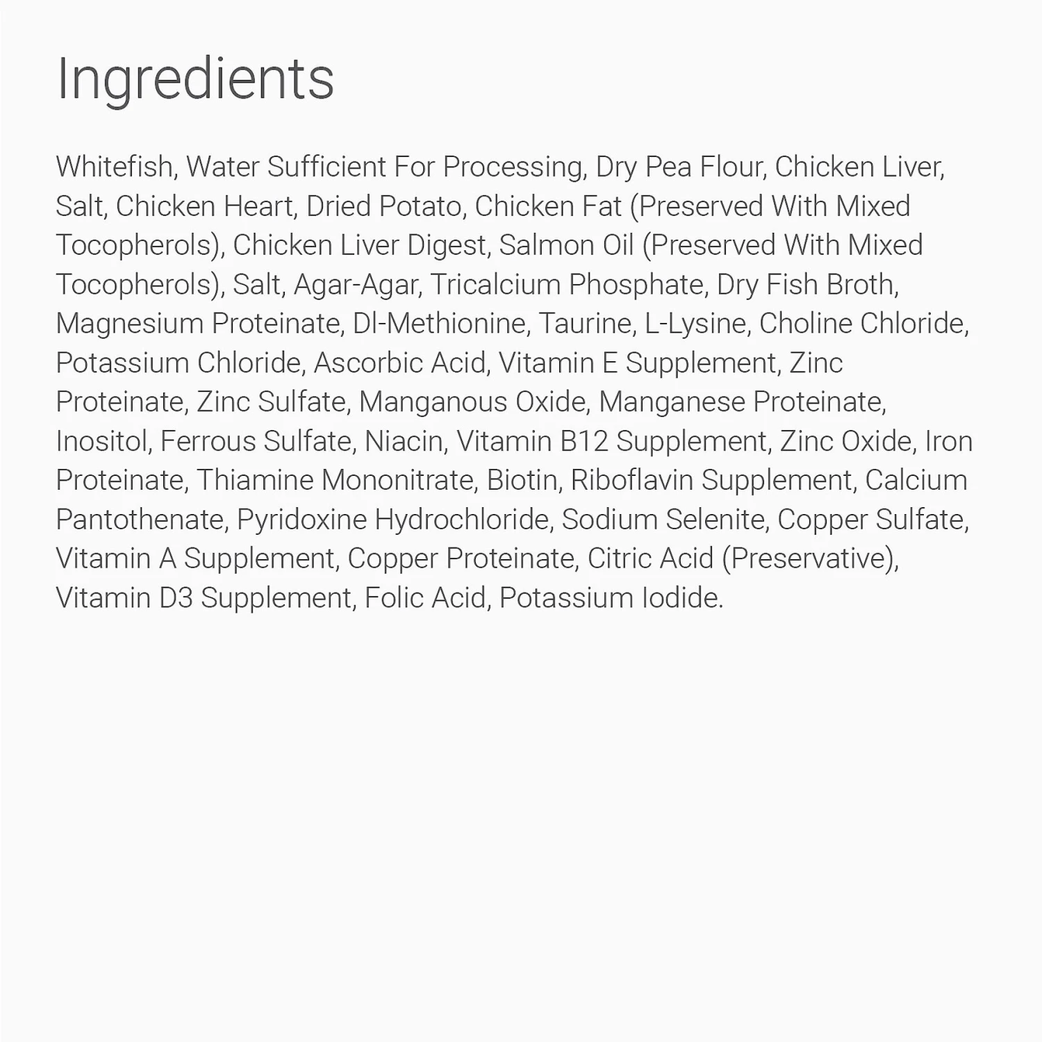 Tender & True Limited Ingredient Ocean Whitefish & Potato Recipe Grain-Free Canned Cat Food 3 Tender & True Limited Ingredient Ocean Whitefish & Potato Recipe Grain-Free Canned Cat Food - Image 3
