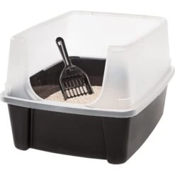 IRIS USA Open Top Litter Box With Scatter Shield & Scoop 10 IRIS USA Open Top Litter Box With Scatter Shield & Scoop -Wellness Sales Store 116462 PT2. AC SS1800 V1680811968
