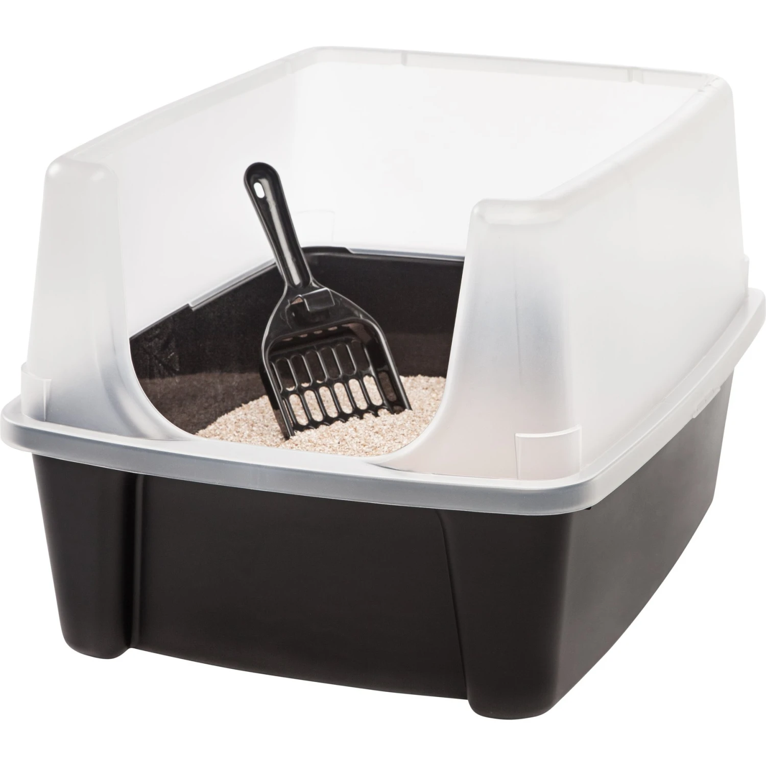 IRIS USA Open Top Litter Box With Scatter Shield & Scoop 3 IRIS USA Open Top Litter Box With Scatter Shield & Scoop - Image 3