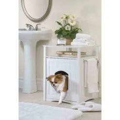 Merry Products Washroom Night Stand Multifunctional Litter Pan Cover -Wellness Sales Store 118008 PT3. AC SS1800 V1491928153