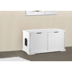 Merry Products Cat Washroom Bench Decorative Litter Box Cover & Storage -Wellness Sales Store 118012 PT4. AC SS1800 V1492009646