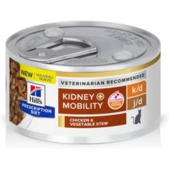 Hill's Prescription Diet K/d Kidney Care + Mobility Care With Chicken & Vegetable Stew Canned Cat Food