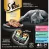 Sheba Perfect Portions Grain-Free Gourmet Salmon, Sustainable Tuna & Delicate Whitefish & Tuna Cuts In Gravy Variety Pack Adult Wet Cat Food Trays