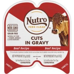 Nutro Perfect Portions Grain-Free Cuts In Gravy Beef Recipe Cat Food Trays