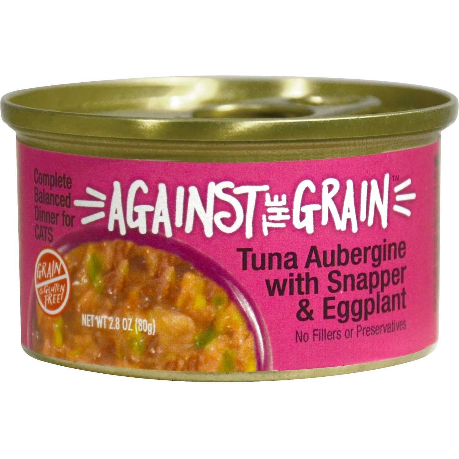 Against The Grain Tuna Aubergine With Snapper & Eggplant Dinner Grain-Free Wet Cat Food 1 Against The Grain Tuna Aubergine With Snapper & Eggplant Dinner Grain-Free Wet Cat Food