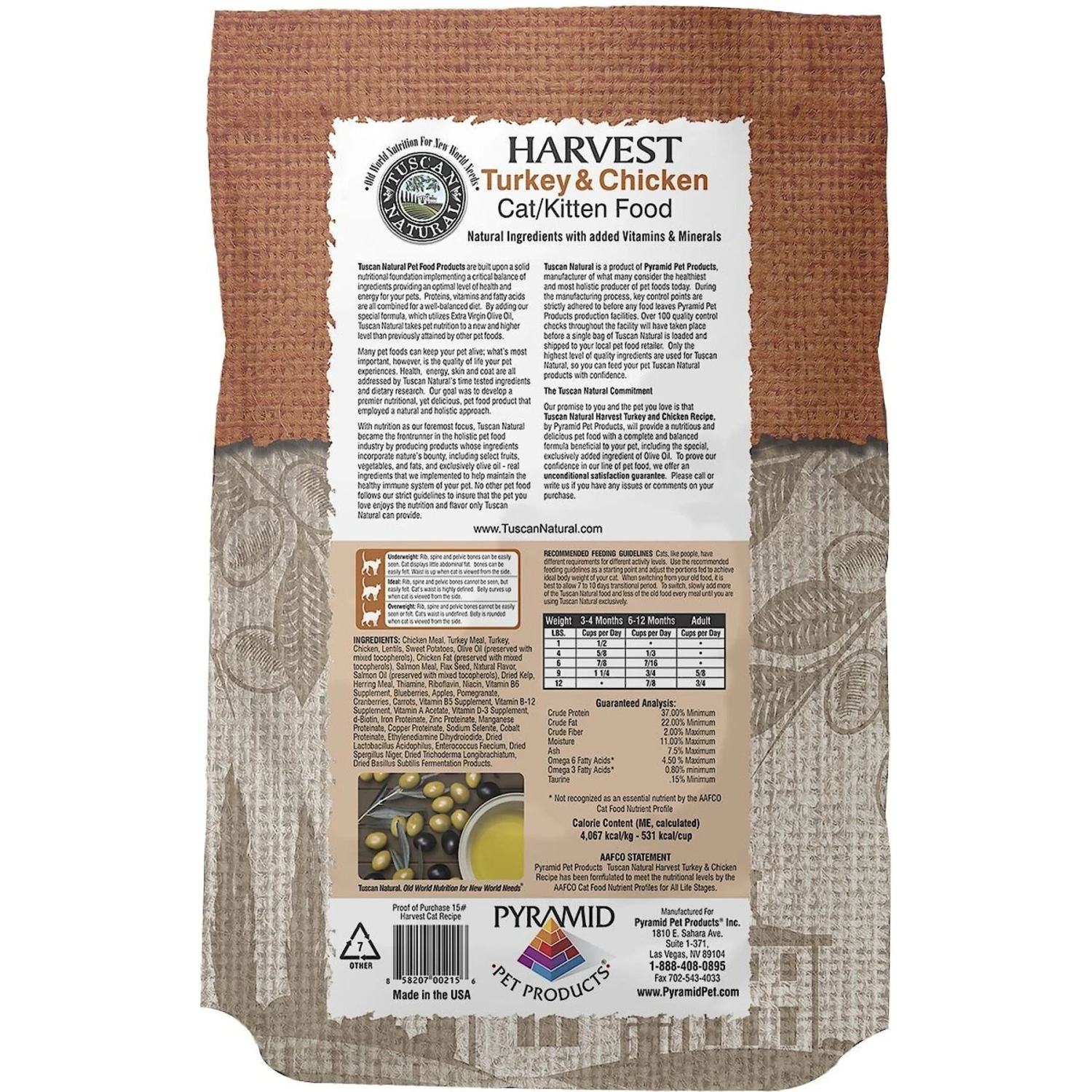 Tuscan Natural Harvest Turkey & Chicken Dry Cat Food 2 Tuscan Natural Harvest Turkey & Chicken Dry Cat Food - Image 2