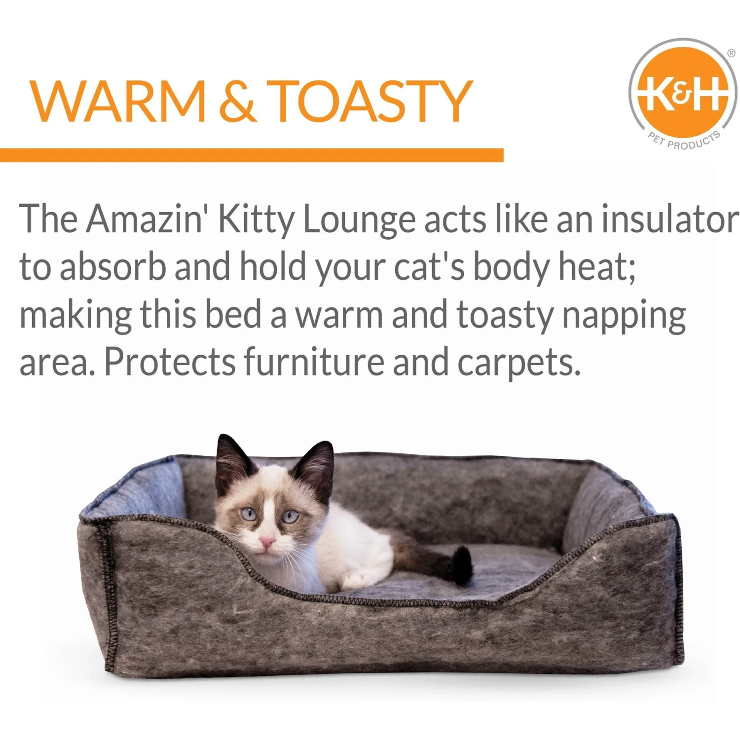 K&H Pet Products Amazin' Kitty Lounge Sleeper Cat Bed 4 K&H Pet Products Amazin' Kitty Lounge Sleeper Cat Bed - Image 4