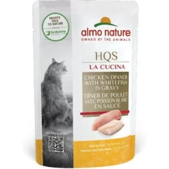 Almo Nature HQS La Cucina Chicken With Whitefish Grain-Free Cat Food Pouches