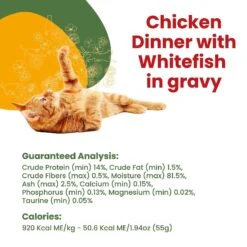 Almo Nature HQS La Cucina Chicken With Whitefish Grain-Free Cat Food Pouches -Wellness Sales Store 141494 PT4. AC SS1800 V1639523486