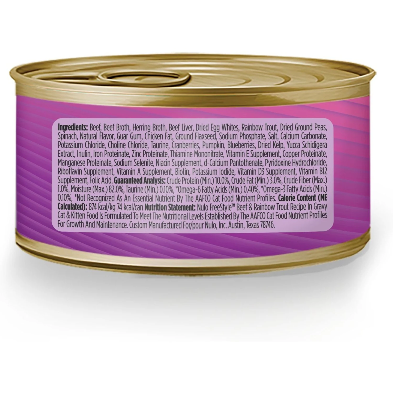 Nulo Freestyle Shredded Beef & Rainbow Trout In Gravy Grain-Free Canned Cat & Kitten Food 4 Nulo Freestyle Shredded Beef & Rainbow Trout In Gravy Grain-Free Canned Cat & Kitten Food - Image 4