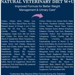 Blue Buffalo Natural Veterinary Diet W+U Weight Management + Urinary Care Grain-Free Wet Cat Food -Wellness Sales Store 147688 PT4. AC SS1800 V1695132282