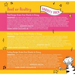 Tiny Tiger Chunks In Gravy Beef & Poultry Recipes Variety Pack Grain-Free Canned Cat Food 13 Tiny Tiger Chunks In Gravy Beef & Poultry Recipes Variety Pack Grain-Free Canned Cat Food -Wellness Sales Store 147768 PT5. AC SS1800 V1671720948