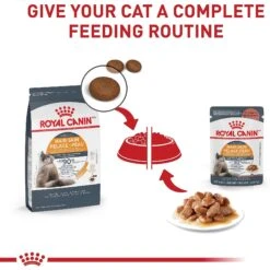 Royal Canin Feline Care Nutrition Hair & Skin Care Chunks In Gravy Pouch Cat Food, 3-oz, Case Of 12 -Wellness Sales Store 151283 PT5. AC SS1800 V1697762138