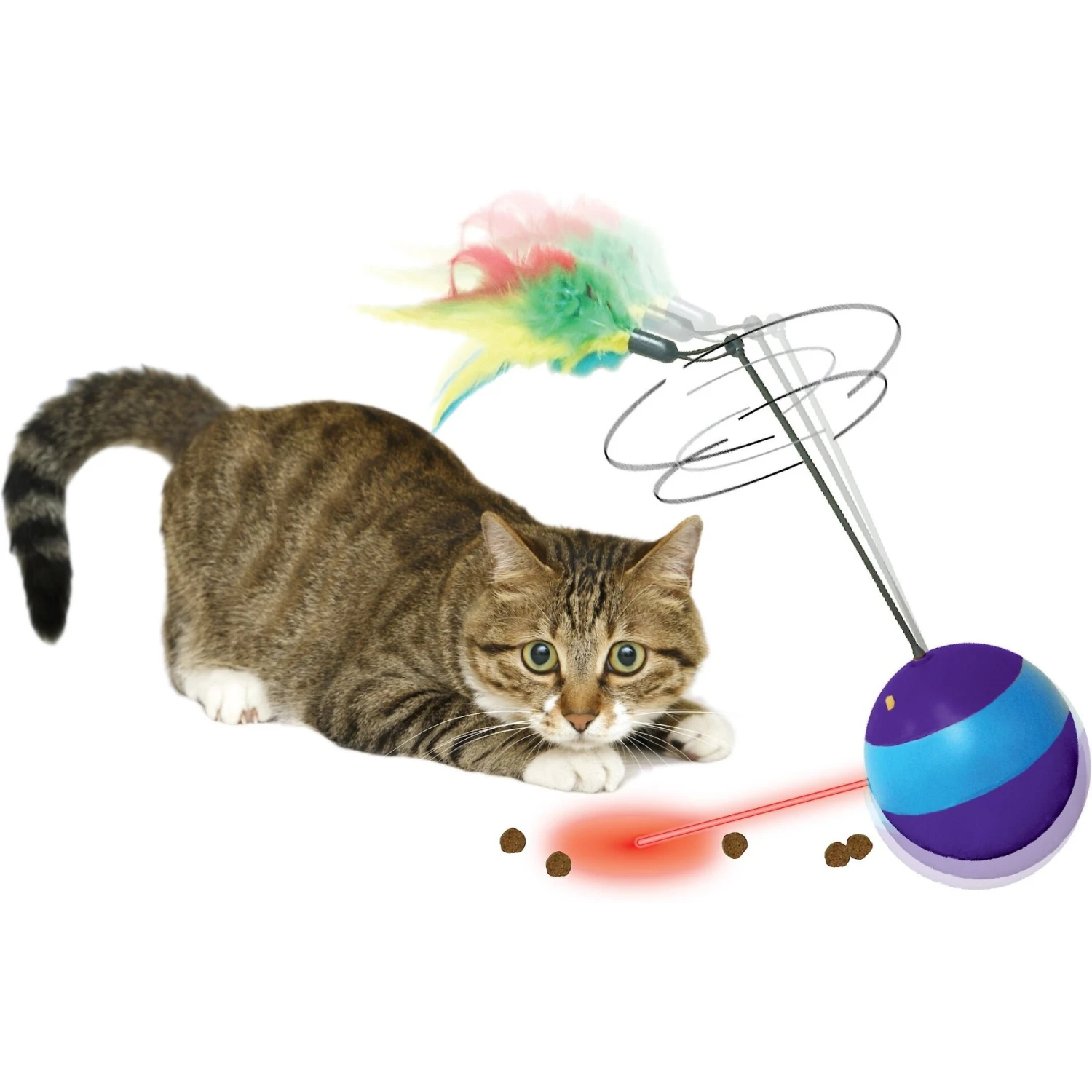 Ethical Pet Spin About Electronic Laser & Treat Dispenser Cat Toy, Color Varies 2 Ethical Pet Spin About Electronic Laser & Treat Dispenser Cat Toy, Color Varies - Image 2