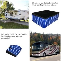 Pet Fit For Life Collapsible Portable Litter Box With Collapsible Bowl -Wellness Sales Store 159018 PT4. AC SS1800 V1552502527