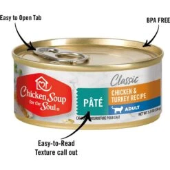Chicken Soup For The Soul Chicken & Turkey Recipe Adult Pate Canned Cat Food -Wellness Sales Store 165136 PT5. AC SS1800 V1600398687