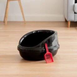 IRIS USA Large High-Back Open Top Cat Litter Pan With Scatter Shield & Scoop 11 IRIS USA Large High-Back Open Top Cat Litter Pan With Scatter Shield & Scoop -Wellness Sales Store 181317 PT3. AC SS1800 V1680809080