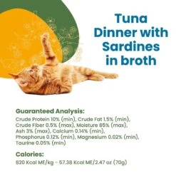 Almo Nature Daily Complete Tuna Dinner With Sardine In Broth Canned Cat Food -Wellness Sales Store 182863 PT4. AC SS1800 V1632848496