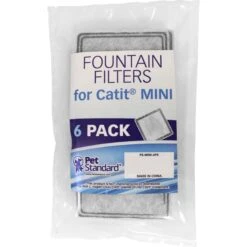 Pet Standard Charcoal Filters For Catit Mini Fountains, 6 Count