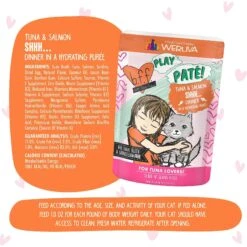 BFF Play Pate Lovers Tuna & Salmon Shhh Wet Cat Food, 3-oz Pouch, Pack Of 12 -Wellness Sales Store 192251 PT6. AC SS1800 V1649129201