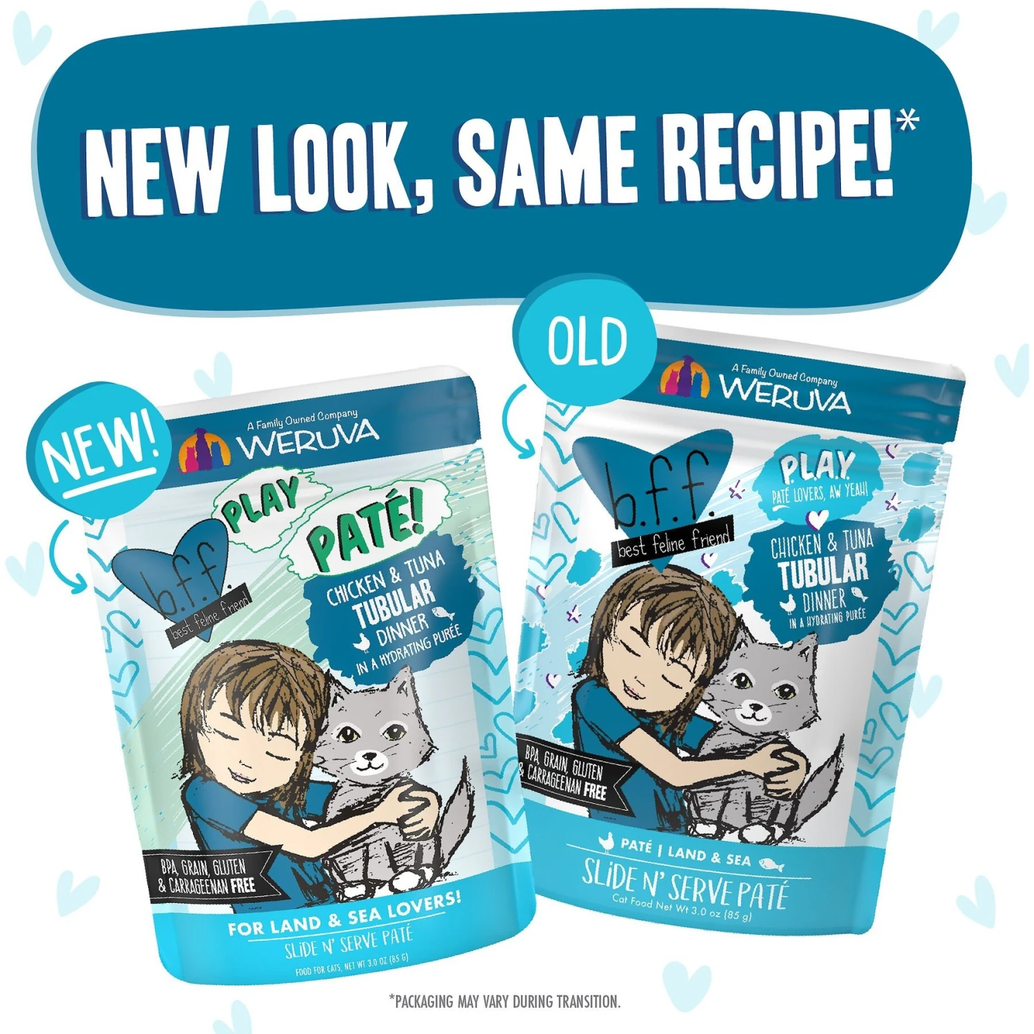 BFF Play Pate Lovers Chicken & Tuna Tubular Wet Cat Food, 3-oz Pouch, Pack Of 12 6 BFF Play Pate Lovers Chicken & Tuna Tubular Wet Cat Food, 3-oz Pouch, Pack Of 12 - Image 6