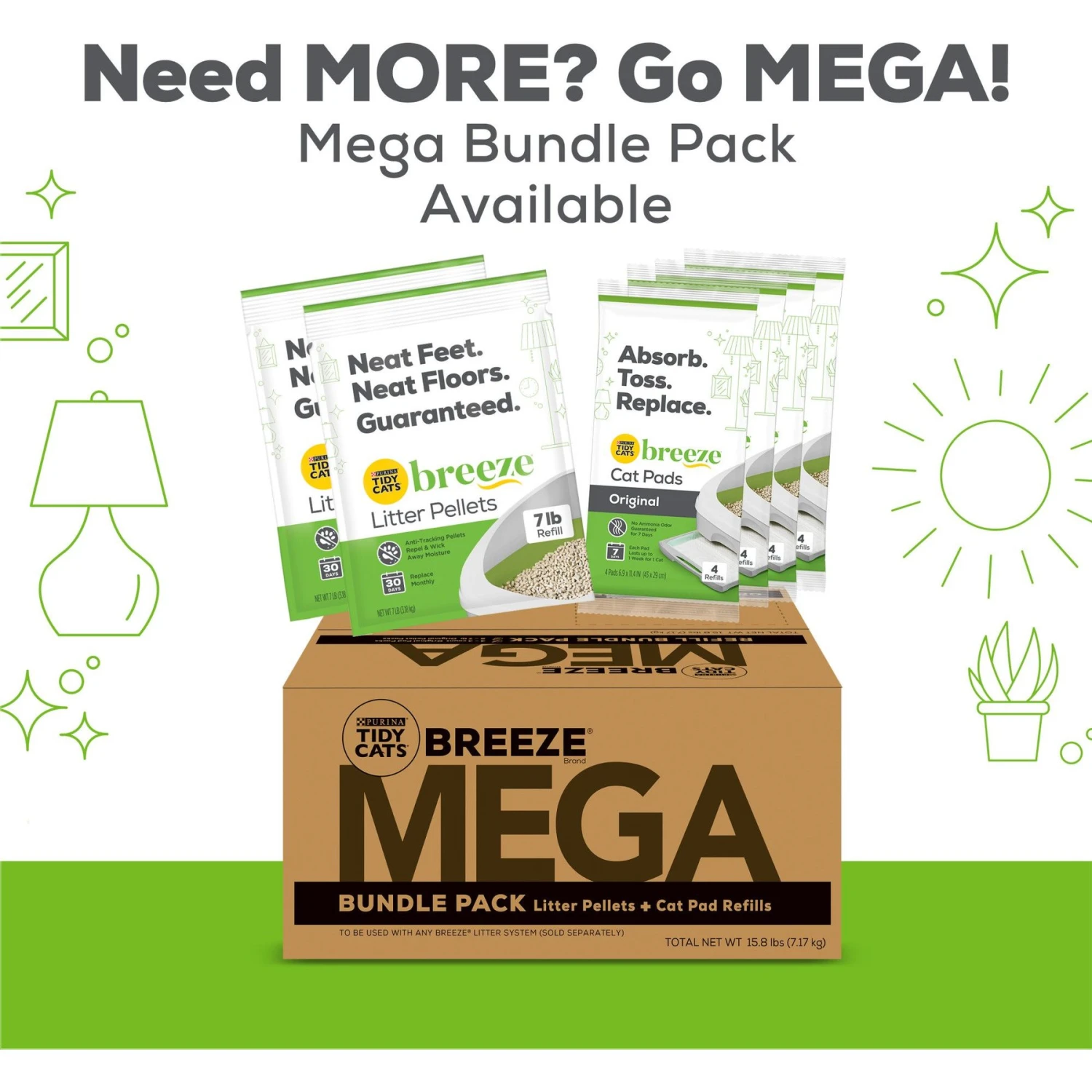 Tidy Cats Breeze X-Large Multi-Cat Starter Kit Litter Box, Litter Pallets & Pads 5 Tidy Cats Breeze X-Large Multi-Cat Starter Kit Litter Box, Litter Pallets & Pads - Image 5