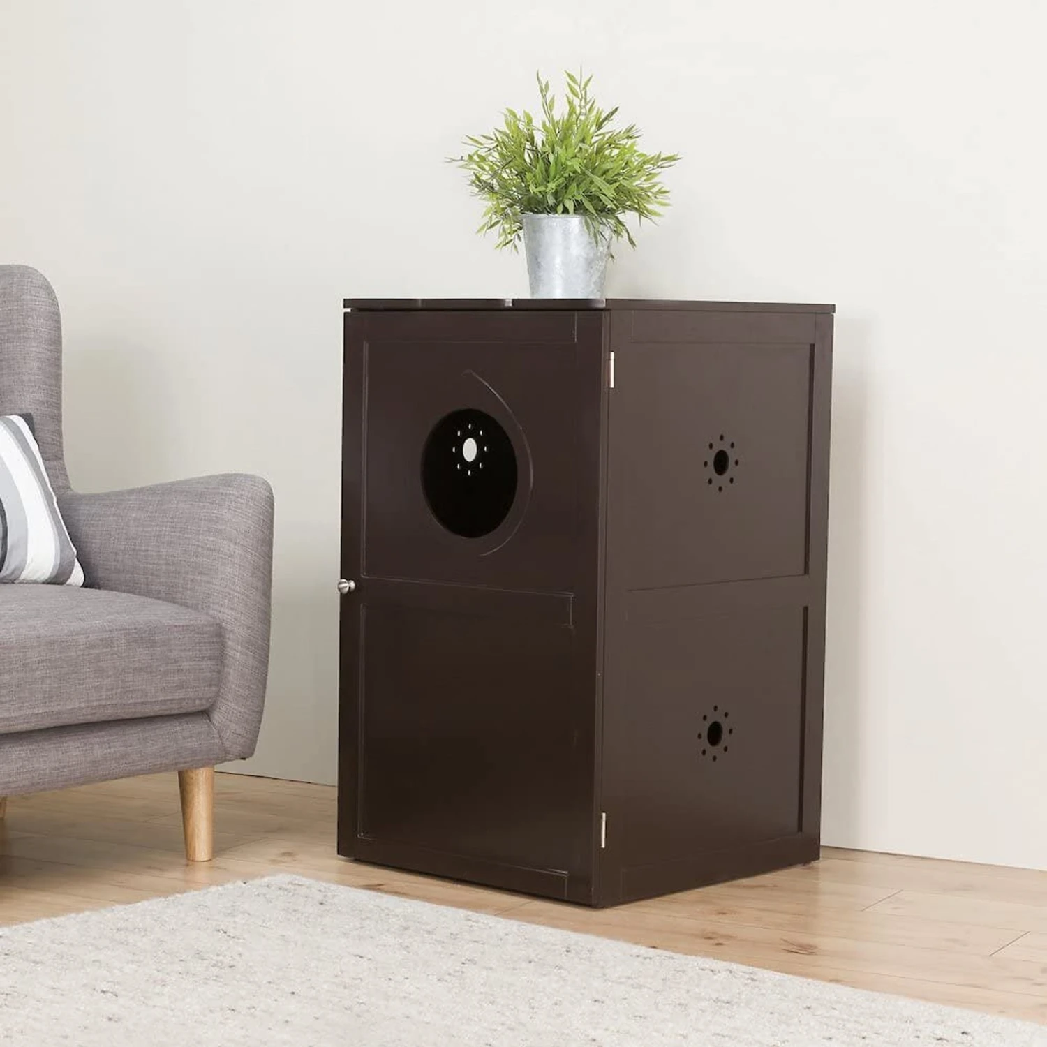 TRIXIE 2-Story Wooden Cat Litter Box Enclosure 1 TRIXIE 2-Story Wooden Cat Litter Box Enclosure