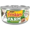 Friskies Farm Favorites Chicken & Carrots Pate Wet Cat Food, 5.5-oz Can, Case Of 24