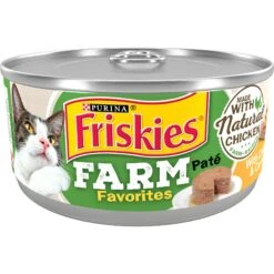 Friskies Farm Favorites Chicken & Carrots Pate Wet Cat Food, 5.5-oz Can, Case Of 24