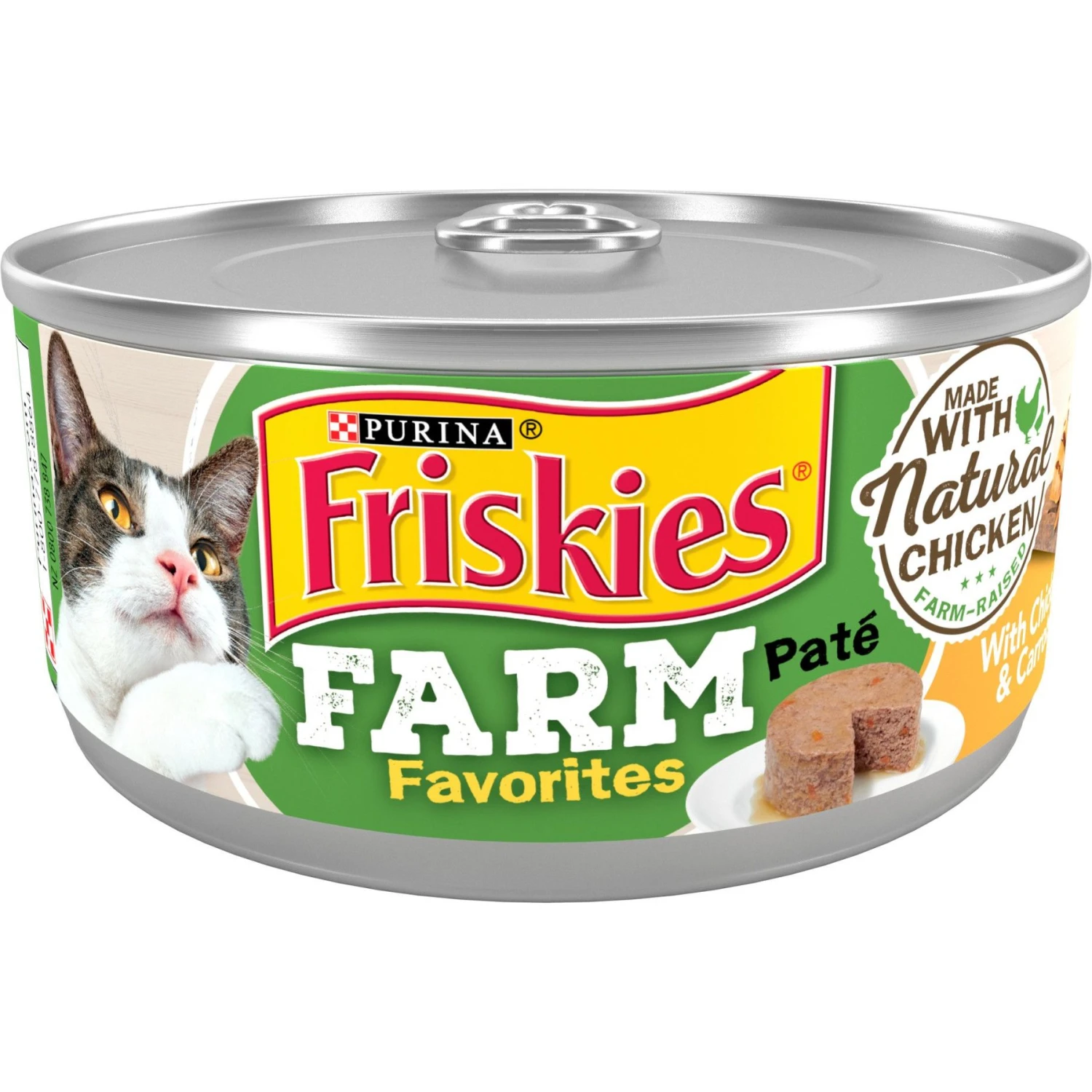 Friskies Farm Favorites Chicken & Carrots Pate Wet Cat Food, 5.5-oz Can, Case Of 24 1 Friskies Farm Favorites Chicken & Carrots Pate Wet Cat Food, 5.5-oz Can, Case Of 24