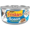 Friskies Ocean Favorites Tuna, Brown Rice & Peas Pate Wet Cat Food, 5.5-oz Can, Case Of 24