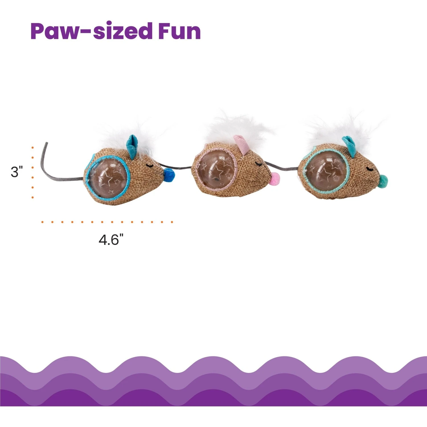 Catstages Mousin' Around Hide 'N Treat Dispenser Cat Toy, 3 Count 5 Catstages Mousin' Around Hide 'N Treat Dispenser Cat Toy, 3 Count - Image 5