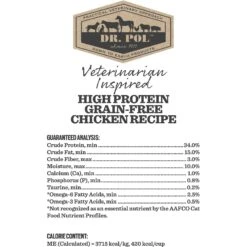 Dr. Pol High Protein Limited Ingredient Chicken Recipe Cat & Kitten Food -Wellness Sales Store 232540 PT4. AC SS1800 V1588102656