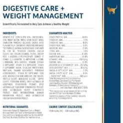 Veterinary Select Digestive Care + Weight Management Dry Cat Food, 4-lb Bag -Wellness Sales Store 238583 PT4. AC SS1800 V1591728471