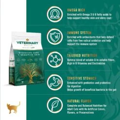 Veterinary Select Digestive Care + Sensitive Skin Dry Cat Food, 4-lb Bag 10 Veterinary Select Digestive Care + Sensitive Skin Dry Cat Food, 4-lb Bag -Wellness Sales Store 238585 PT3. AC SS1800 V1591728485