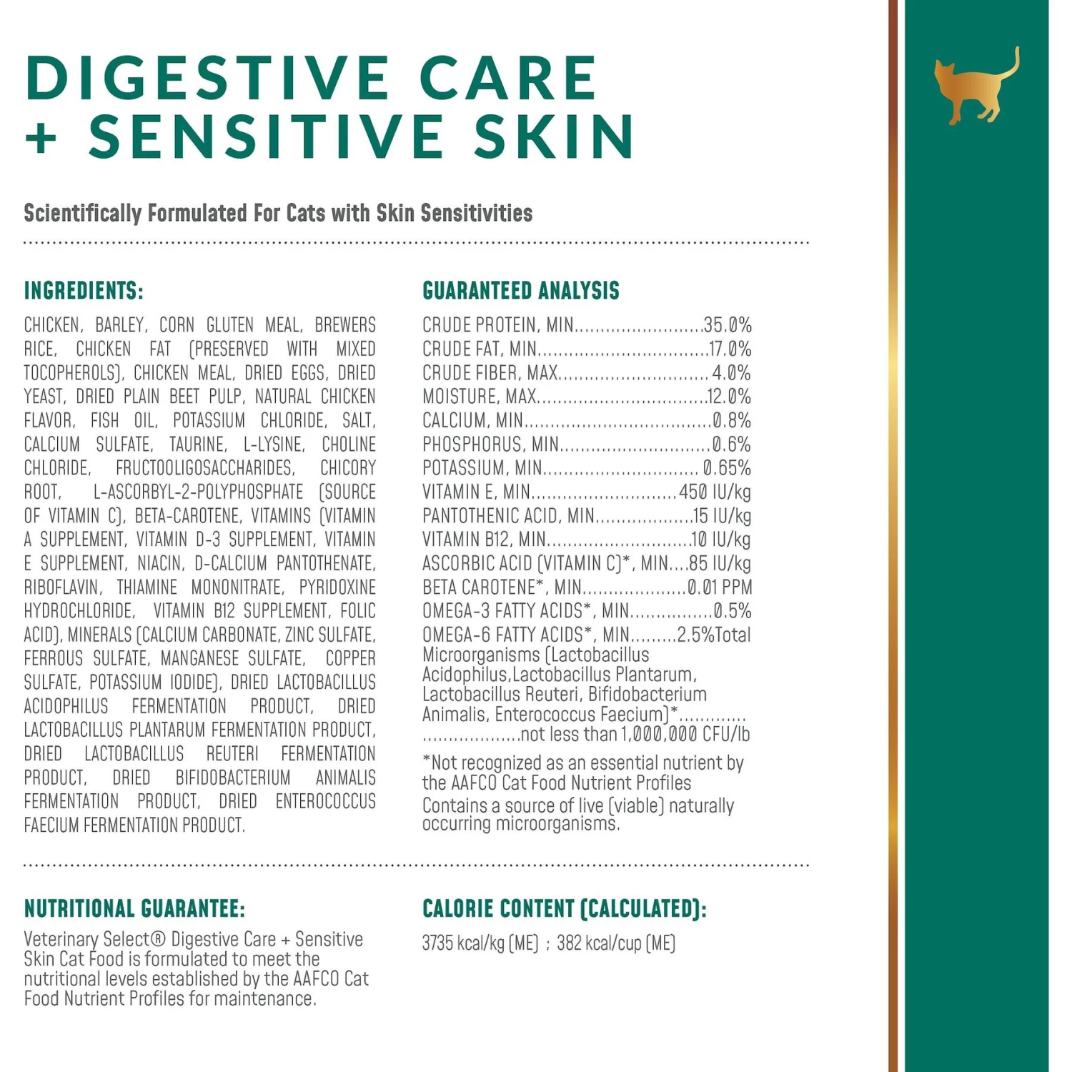 Veterinary Select Digestive Care + Sensitive Skin Dry Cat Food, 4-lb Bag 5 Veterinary Select Digestive Care + Sensitive Skin Dry Cat Food, 4-lb Bag - Image 5