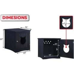 Sweet Barks Wooden Side Table Cat Litter Box Enclosure -Wellness Sales Store 258686 PT2. AC SS1800 V1603834299