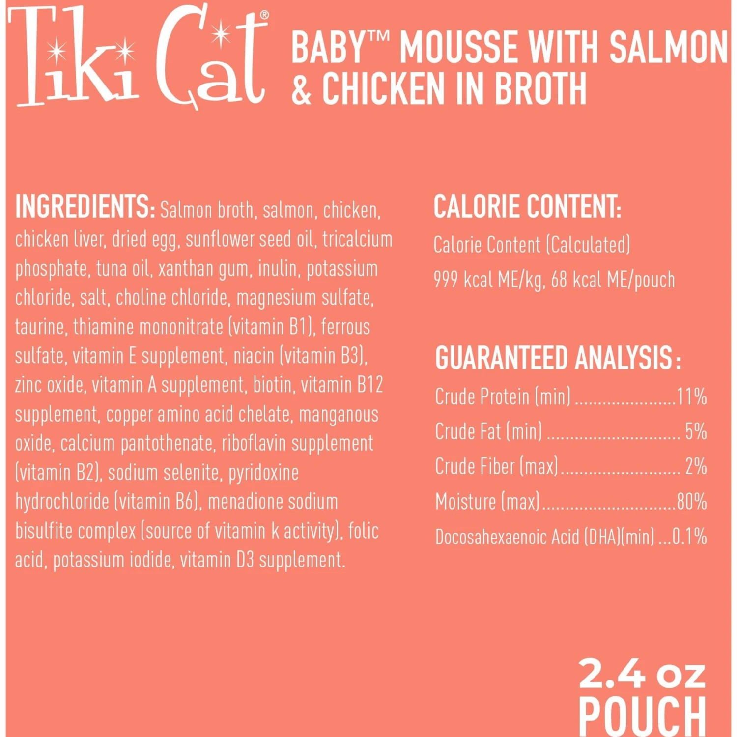 Tiki Cat Luau Velvet Mousse Salmon & Chicken In Broth Wet Kitten Food, 2.4-oz, Case Of 12 3 Tiki Cat Luau Velvet Mousse Salmon & Chicken In Broth Wet Kitten Food, 2.4-oz, Case Of 12 - Image 3