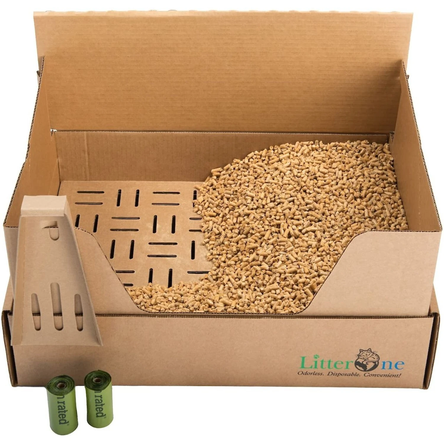 Litter One Biodegradable Disposable Cat Litter Box Kit 2 Litter One Biodegradable Disposable Cat Litter Box Kit - Image 2