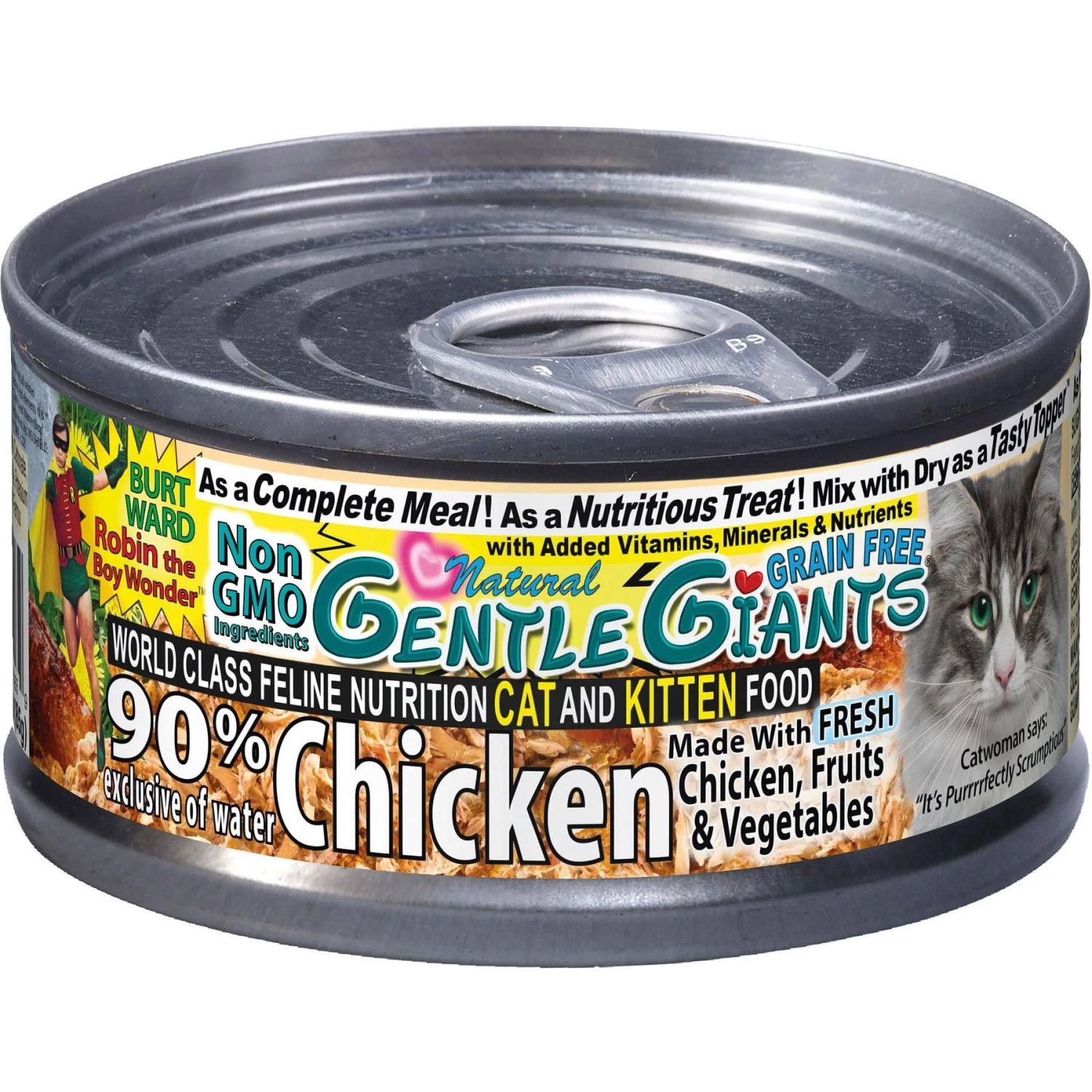 Gentle Giants Natural Non-GMO Chicken Grain-Free Cat & Kitten Canned Cat Food, 3-oz, Case Of 24 1 Gentle Giants Natural Non-GMO Chicken Grain-Free Cat & Kitten Canned Cat Food, 3-oz, Case Of 24