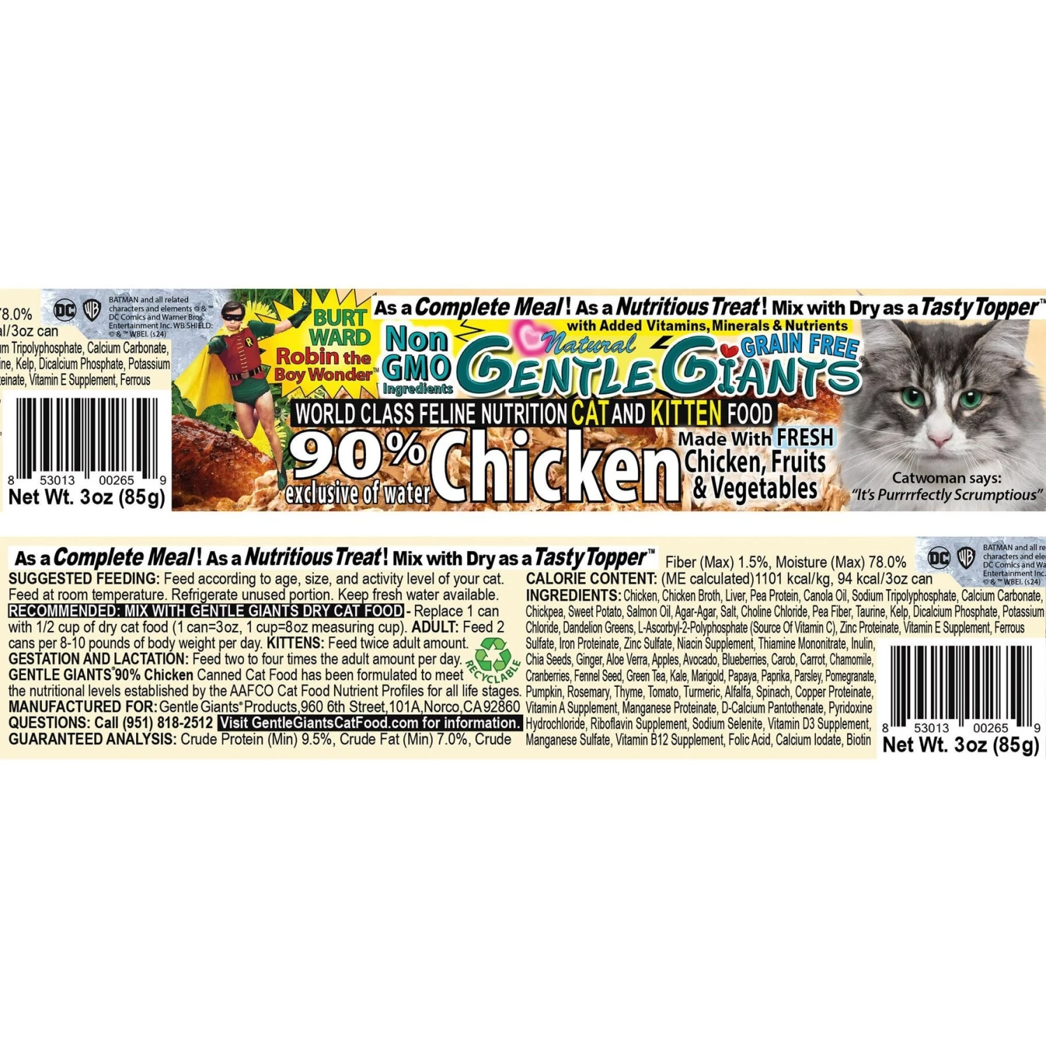 Gentle Giants Natural Non-GMO Chicken Grain-Free Cat & Kitten Canned Cat Food, 3-oz, Case Of 24 2 Gentle Giants Natural Non-GMO Chicken Grain-Free Cat & Kitten Canned Cat Food, 3-oz, Case Of 24 - Image 2