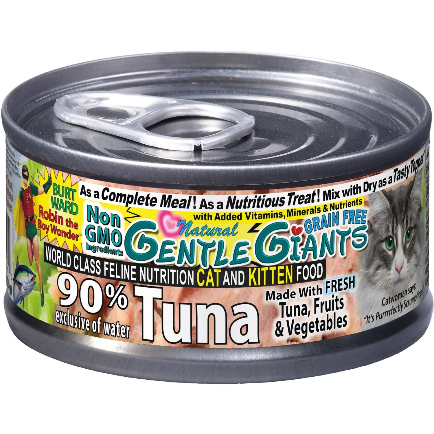 Gentle Giants Natural Non-GMO Tuna Grain-Free Cat & Kitten Canned Cat Food, 3-oz, Case Of 24 1 Gentle Giants Natural Non-GMO Tuna Grain-Free Cat & Kitten Canned Cat Food, 3-oz, Case Of 24