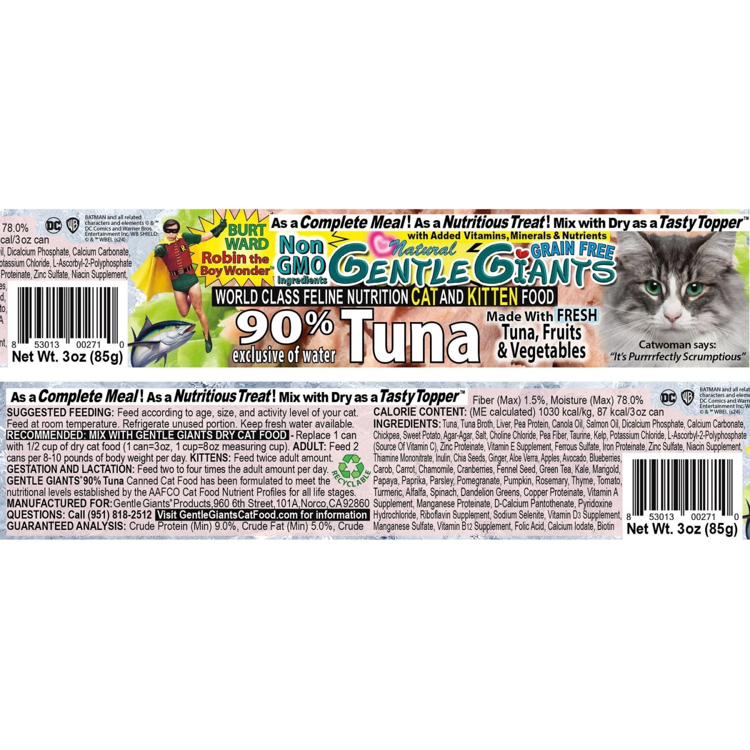 Gentle Giants Natural Non-GMO Tuna Grain-Free Cat & Kitten Canned Cat Food, 3-oz, Case Of 24 2 Gentle Giants Natural Non-GMO Tuna Grain-Free Cat & Kitten Canned Cat Food, 3-oz, Case Of 24 - Image 2