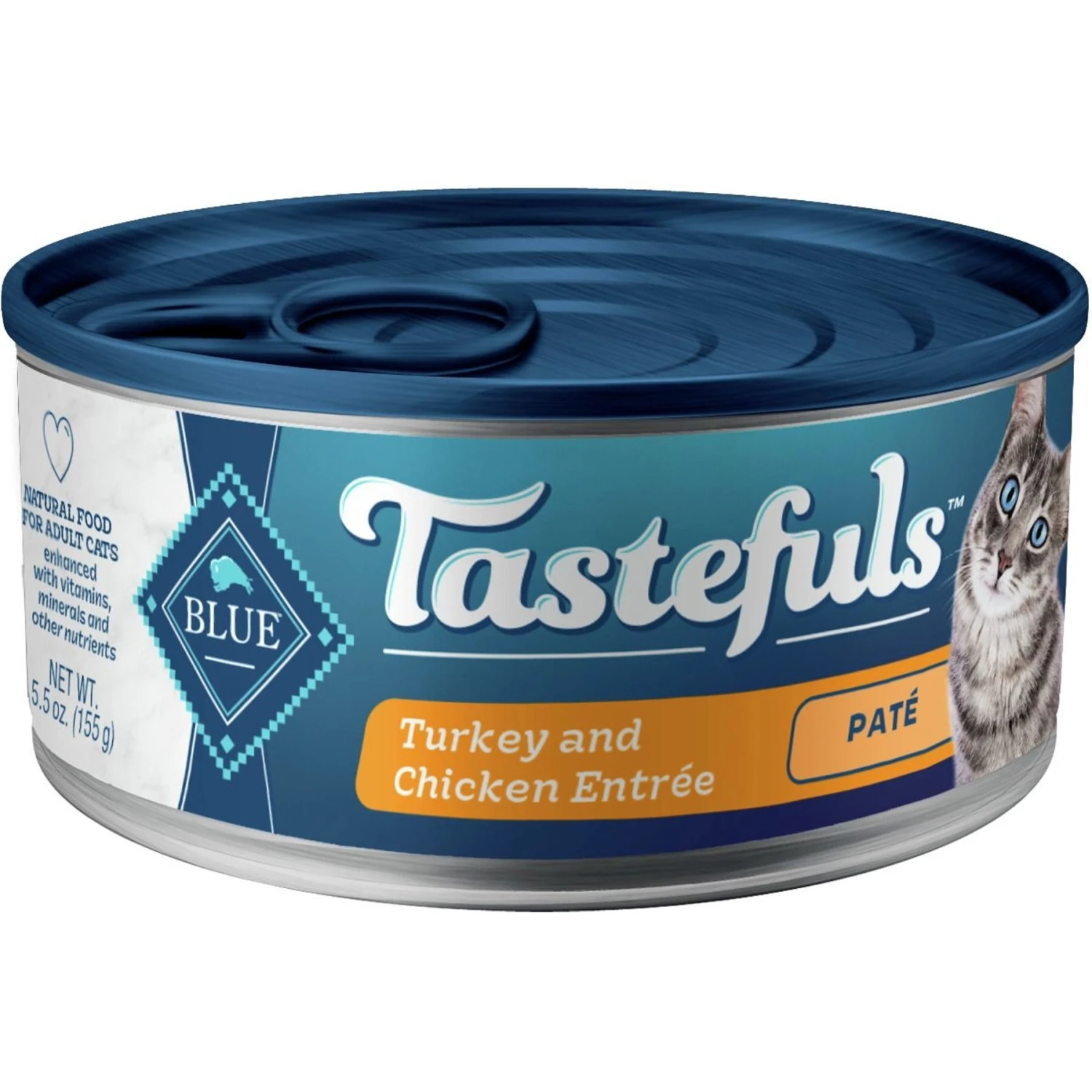 Blue Buffalo Tastefuls Turkey & Chicken Entrée Pate Wet Cat Food 1 Blue Buffalo Tastefuls Turkey & Chicken Entrée Pate Wet Cat Food