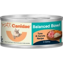 CANIDAE Balanced Bowl Tuna & Carrots Recipe In Gravy Wet Cat Food, 3-oz Can, Case Of 24