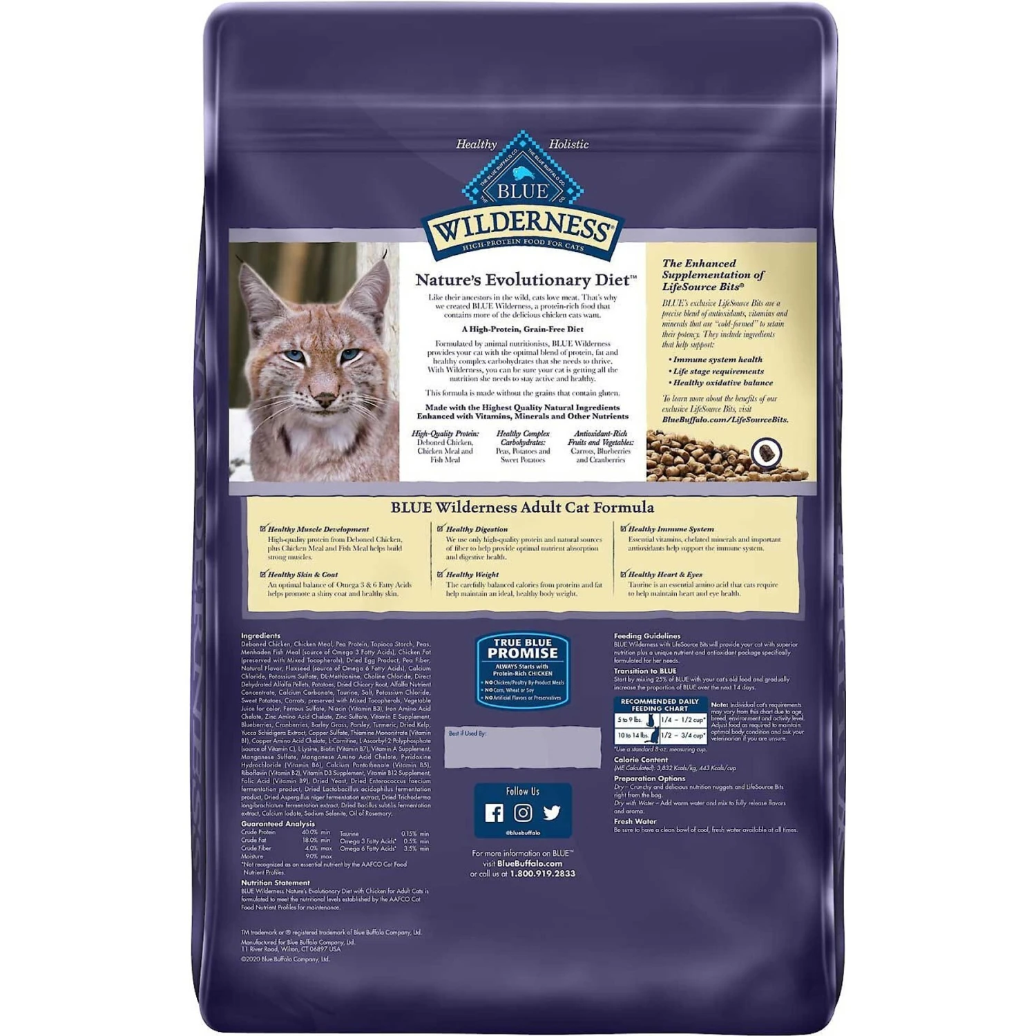 Blue Buffalo Wilderness Chicken Recipe Grain-Free Dry Cat Food & Blue Buffalo Bursts With Paw-Licken Chicken Cat Treats 3 Blue Buffalo Wilderness Chicken Recipe Grain-Free Dry Cat Food & Blue Buffalo Bursts With Paw-Licken Chicken Cat Treats - Image 3